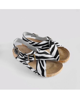 TOSCANA zebra szandál