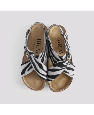 TOSCANA zebra szandál