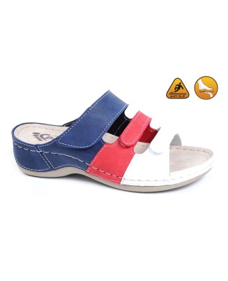 D-1214 kék/piros/fehér papucs