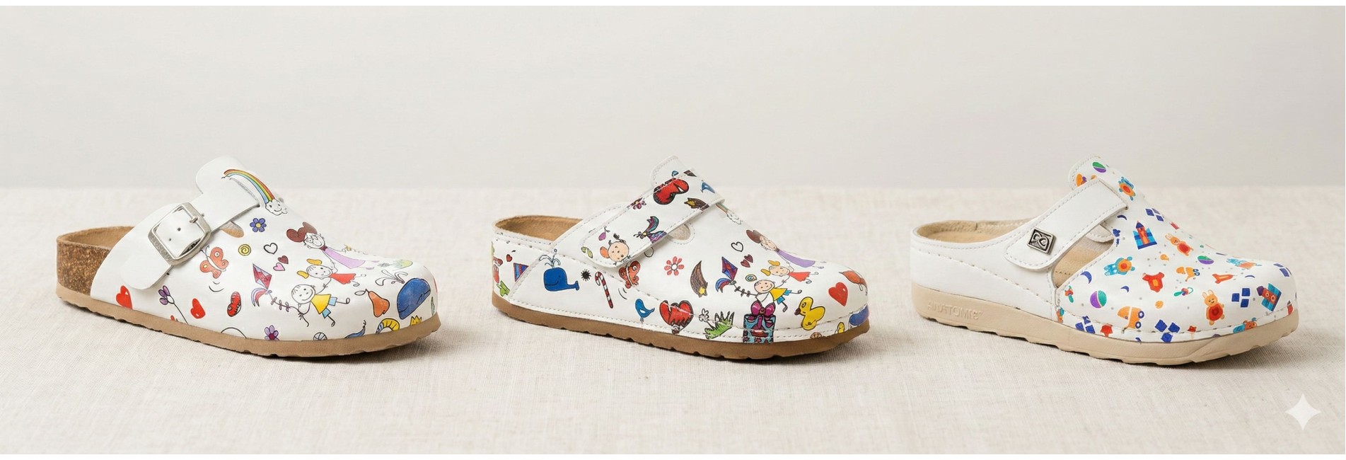 Bőr klumpák és papucsok