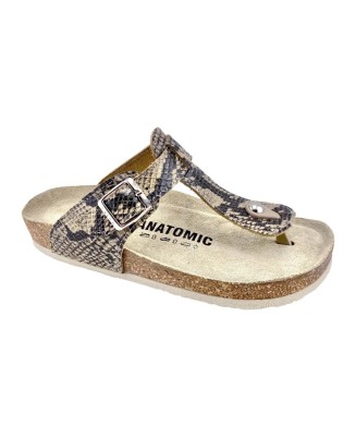 V-006 bézs piton papucs